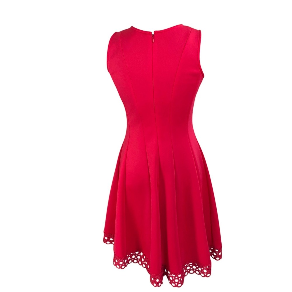 Donna Ricco NWT Pink Fit Flare Sleeveless V-Neck Party Wedding Guest Dress Sz 4 - Picture 6 of 15